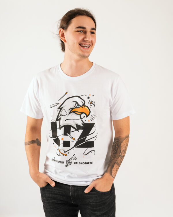 T-shirt męski z logo Uniwersytetu Zielonogórskiego