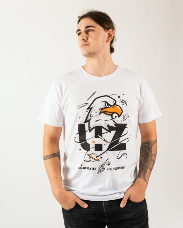 T-shirt męski z logo Uniwersytetu Zielonogórskiego - obrazek 3